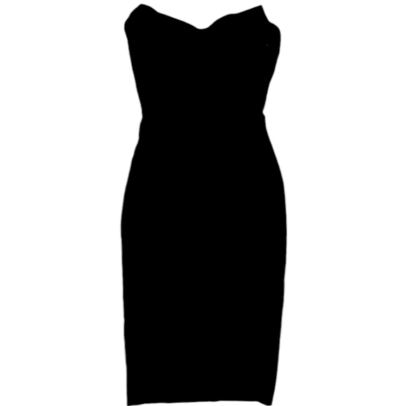 Solemio LA Bodycon Little Black Dress Sweetheart Neckline Sexy - Picture 1 of 13